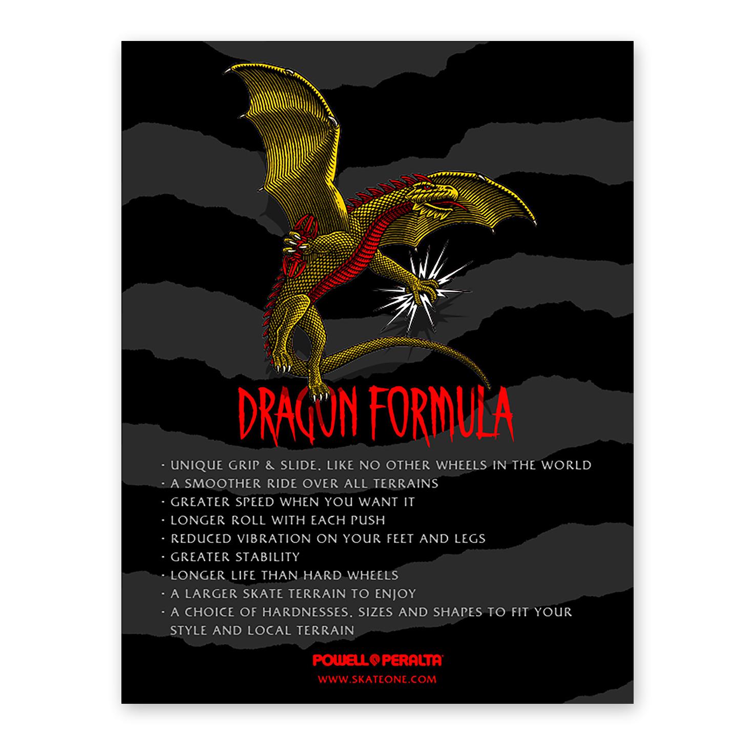 Powell Peralta Dragon Formula Skateboard Wheels, White, 54mm x