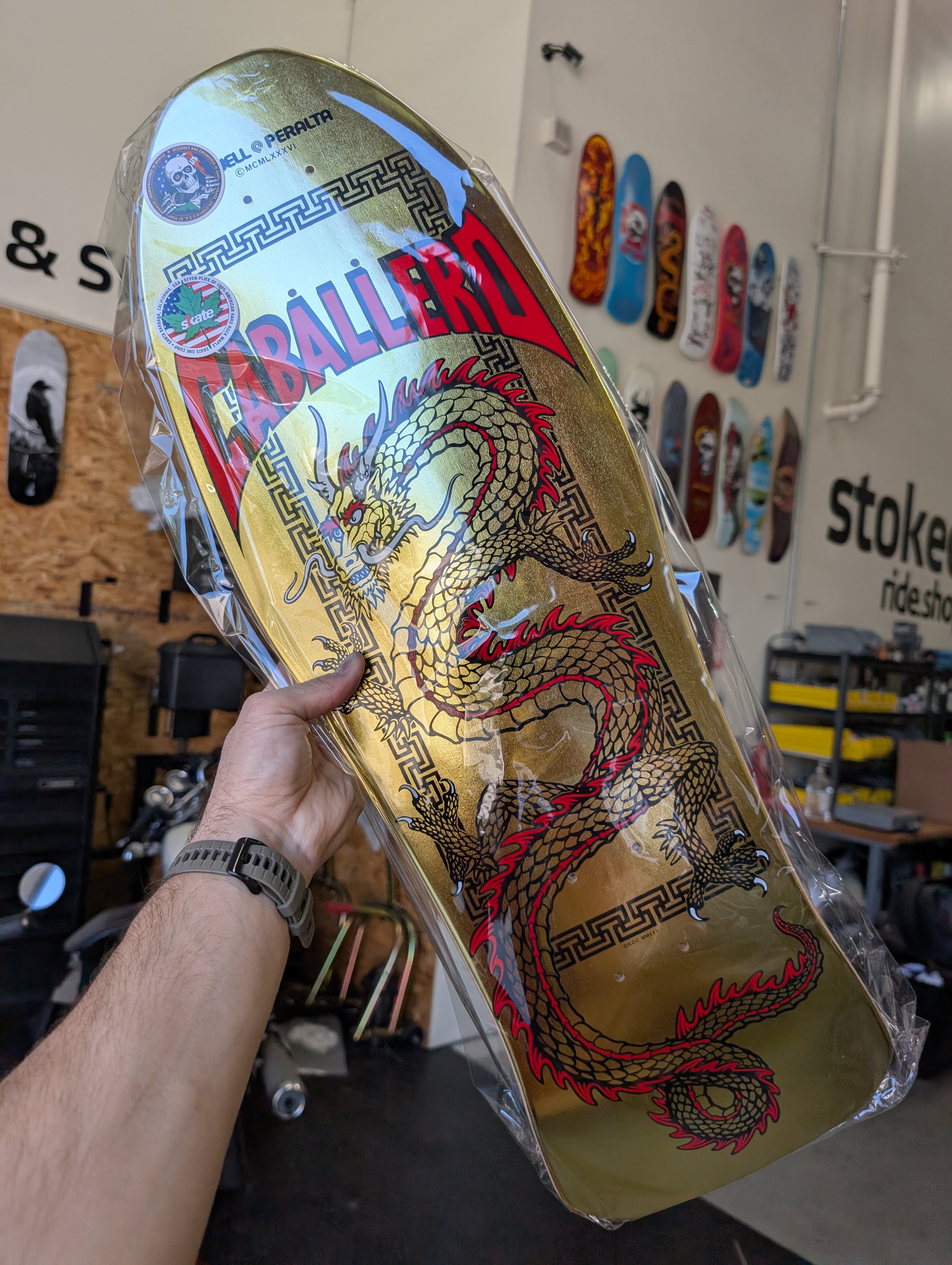 Powell Peralta Steve Caballero Chinese Dragon, Gold Foil